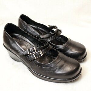 DANSKO Women's Black Leather Mary Jane Shoes Women's Size EU 42 / US 11.5, 12